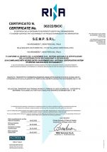 Certificato BIOC N.30222 BIOC Del 22.2.23
